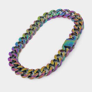 Vitaly Riot necklace in gasoline chrome chain unisex